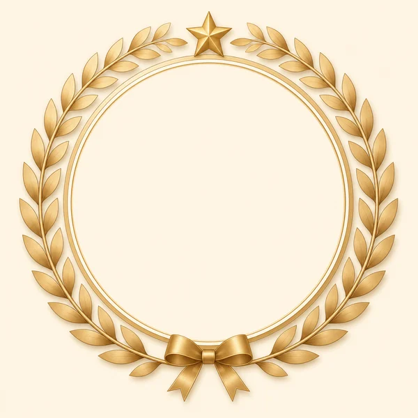 Eigenes SuchtFrei-Emblem, goldener Lorbeerkranz