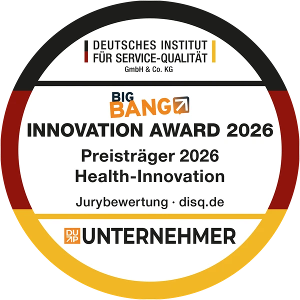 BIG BANG Innovation Award 2026: Preisträger Health-Innovation (DISQ und DUP Unternehmer, Jurybewertung)